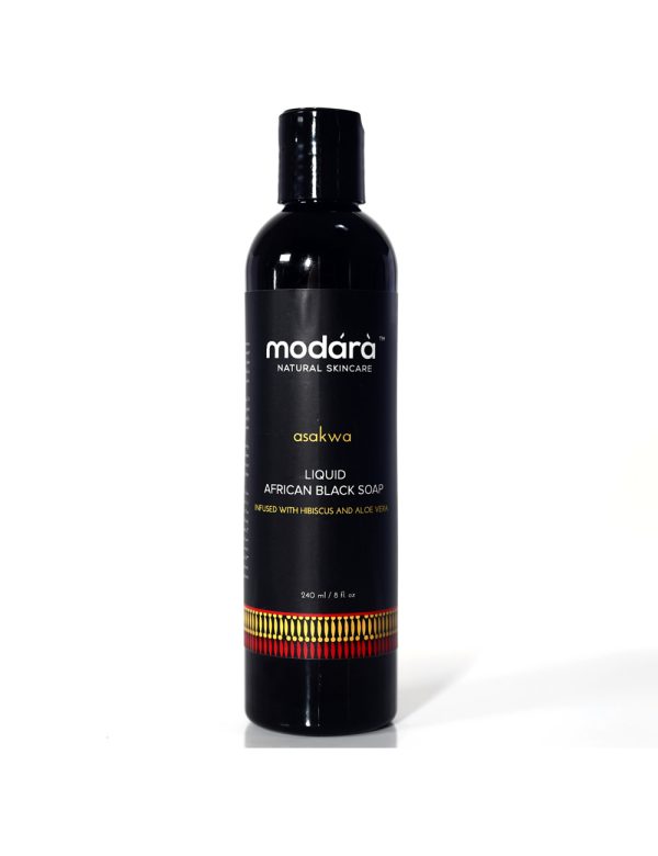 Asakwa Liquid African Black Soap with Hibiscus